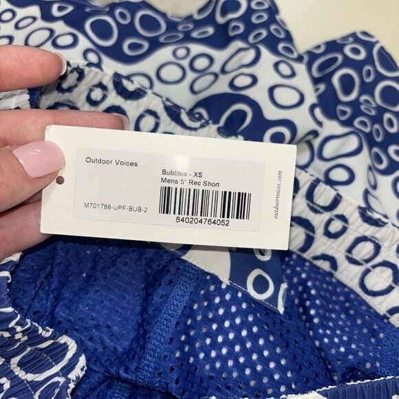 NWT Outdoor Voices Men’s SolarCool 5" Beach Short In Bubbles Size XS - Picture 6 of 7